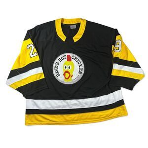 RARE Dave’s Hot Chicken Hockey Jersey Goalie Ealer Stitched XL #29 Gardner Baggy